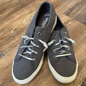 Sperry ladies, boat- dock, shoes, gray sneakers, size 8, medium